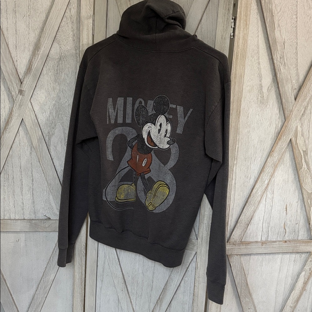Vintage Disney Parks Gray Mickey Mouse Hoodie